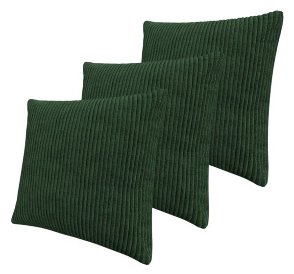 Set 3x dekorativní polštář 50x50 cm ZANE - tmavý zelený