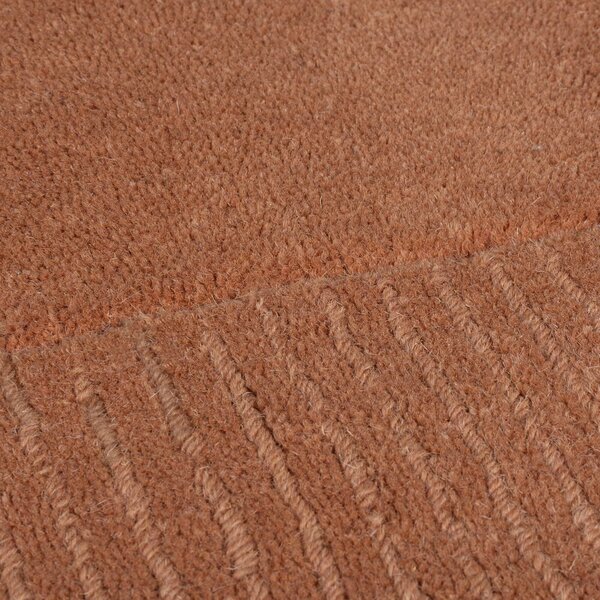 Flair Rugs, DOPRODEJ: 120x170 cm Kusový ručně tkaný koberec Tuscany Textured Wool Border Orange, 120x170, oranžová, ložnice