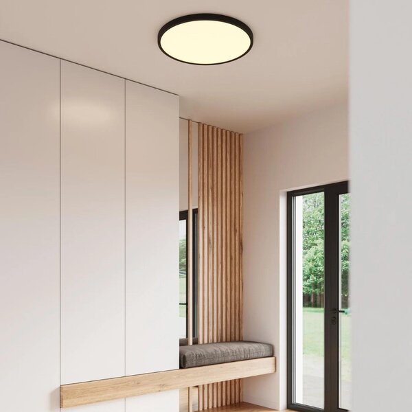 Nordlux Černé kovové stropní LED světlo Oja 60 Smart 60 cm