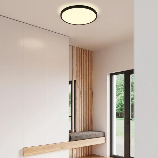 Nordlux Černé kovové stropní LED světlo Oja 60 Smart 60 cm