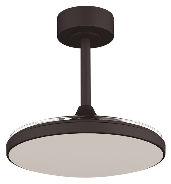 Mantra 9056 Slim Mini, rozvinovací ventilátor se svítidlem a dálk. ovladačem, LED 45W 2700-5000K, černá, průměr 41/90cm