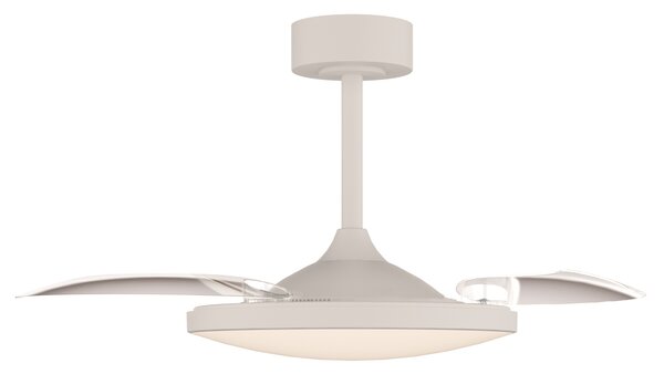 Mantra 9008 Slim Mini, rozvinovací ventilátor se svítidlem a dálk. ovladačem, LED 45W 2700-5000K, bílá, průměr 41/90cm