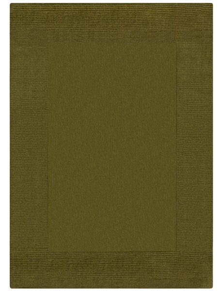 Kusový ručně tkaný koberec Tuscany Textured Wool Border Green-120x170