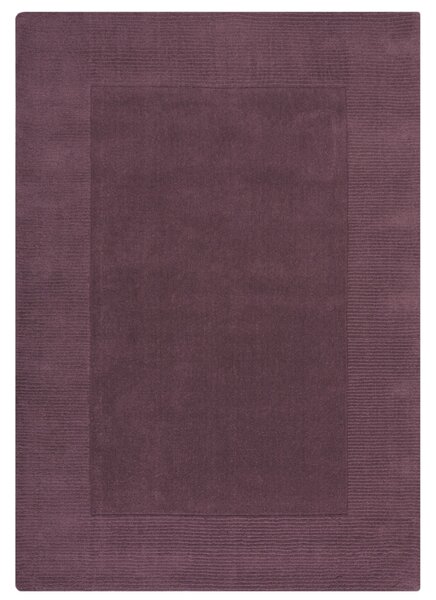 Flair Rugs koberce Kusový ručně tkaný koberec Tuscany Textured Wool Border Purple - 120x170 cm
