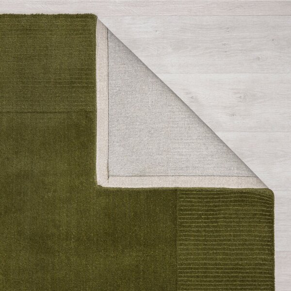 Flair Rugs DOPRODEJ: 200x290 cm Kusový ručně tkaný koberec Tuscany Textured Wool Border Green - 200x290 cm