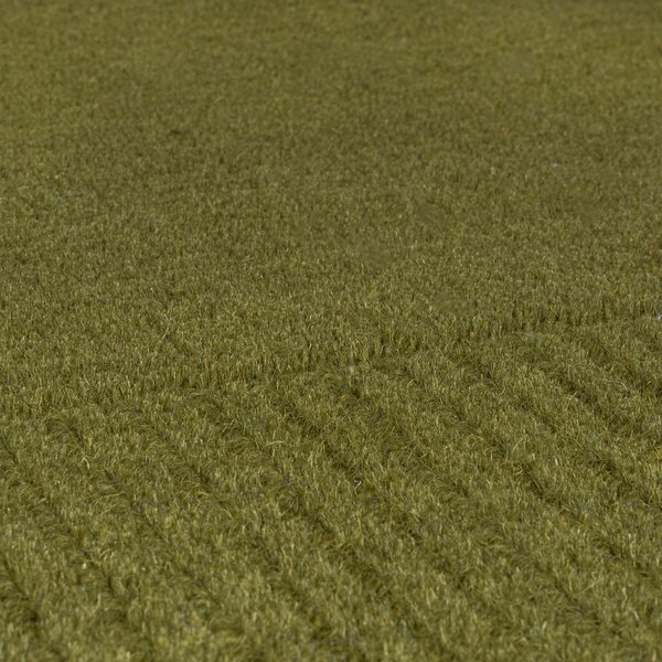 Flair Rugs DOPRODEJ: 200x290 cm Kusový ručně tkaný koberec Tuscany Textured Wool Border Green - 200x290 cm