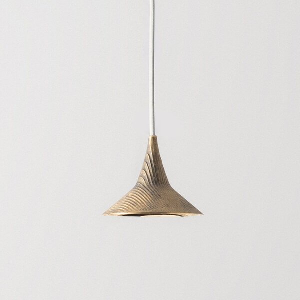 Artemide 1936W10A Unterlinden, mosazné svítidlo s texturou dřeva, 7,5W LED 2700K, Ø 11,7cm