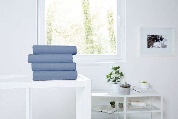 Prostěradlo HOME STORY tmavě modrá, 100x200 cm