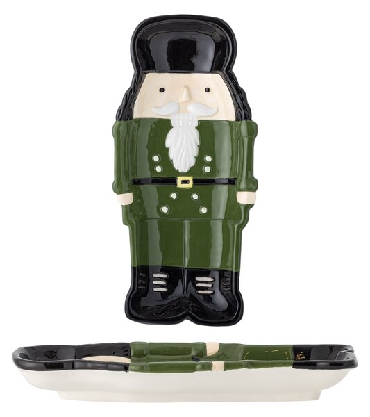 Servírovací talíř z kameniny Feast Nutcracker Green