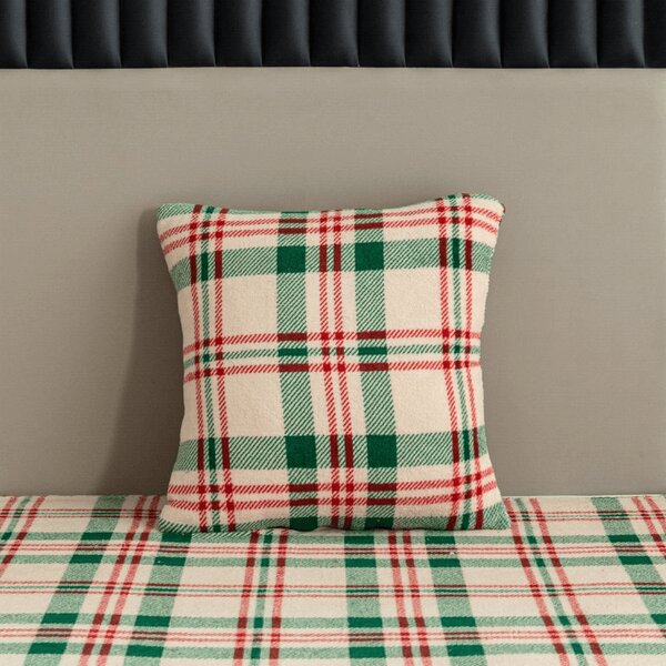 Mikroplyšový povlak na polštářek WINTER PLAID 45x45 cm, barevný