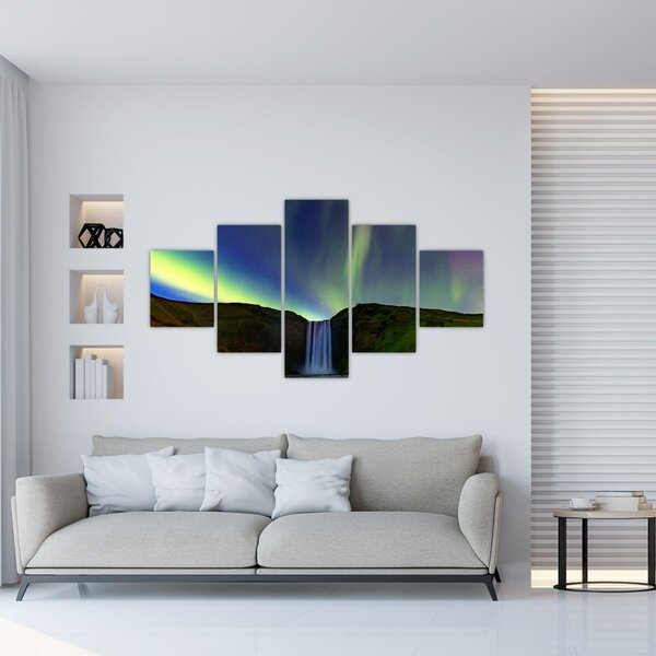 Obraz - Polární záře na Islandu (125x70 cm)