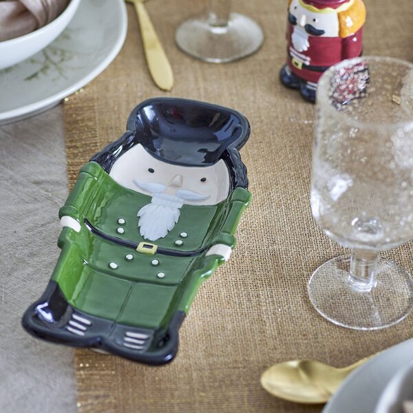 Servírovací talíř z kameniny Feast Nutcracker Green