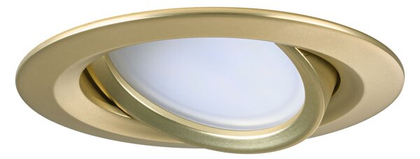 Paulmann 92406 LED Coin Nova round, set kulatých bodovek v matně zlaté úpravě, 3x6W LED 2700K tříkrokové stmívání, prům.8,4cm