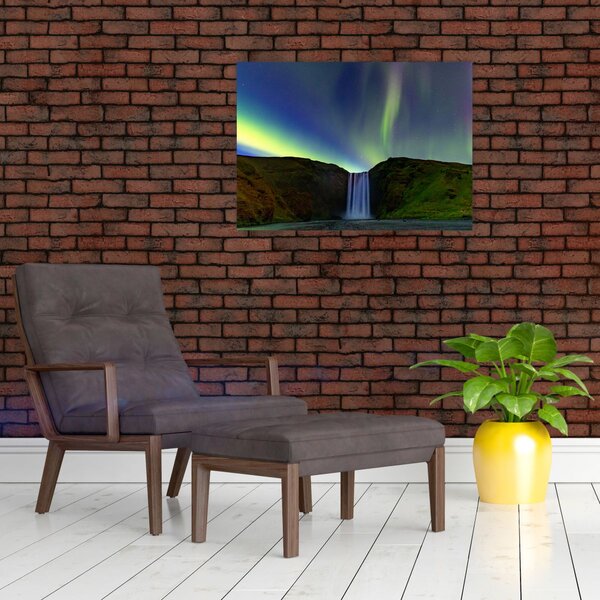 Obraz - Polární záře na Islandu (70x50 cm)