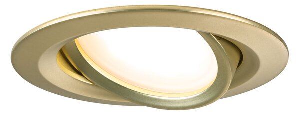 Paulmann 92406 LED Coin Nova round, set kulatých bodovek v matně zlaté úpravě, 3x6W LED 2700K tříkrokové stmívání, prům.8,4cm
