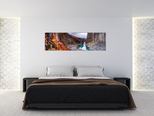 Obraz - kaňon Studlagil (170x50 cm)