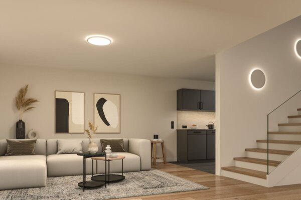 Paulmann 71190 Atria Shine, bílé stropní svítidlo s korónou, 32W LED 3000K, průměr 40cm