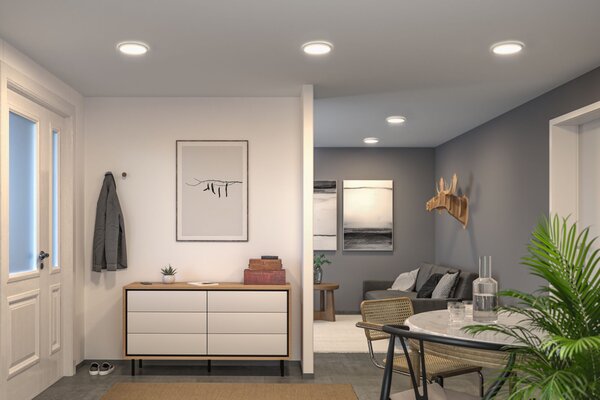 Paulmann 71152 Atria Shine, bílé stropní svítidlo s korónou, 11,2W LED 3000K, průměr 19cm