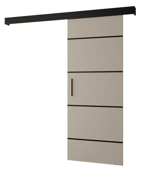 Posuvné dveře s černým úchytem SALOME 4 - 80 cm, kašmír / černé