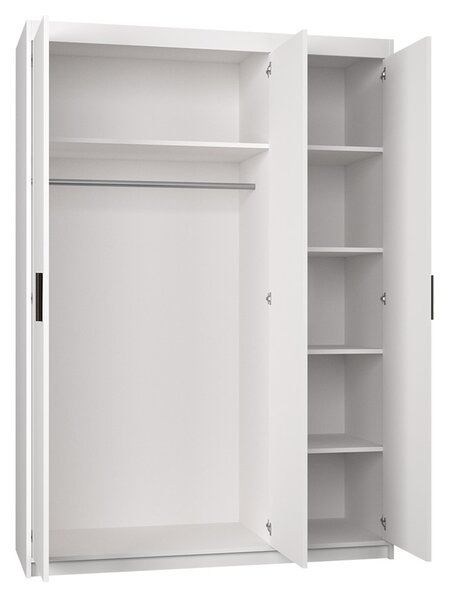 Zrcadlová šatní skříň 133 cm ARCATA - dub lefkas