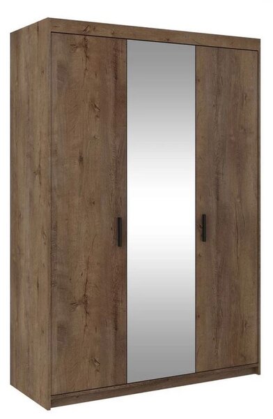 Zrcadlová šatní skříň 133 cm ARCATA - dub lefkas