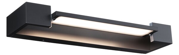 Paulmann 71204 Lucille, černé nástěnné svítidlo s nastavitelným směrem svícení, 11W LED 2700K tříkrokové stmívání, 40cm, IP44