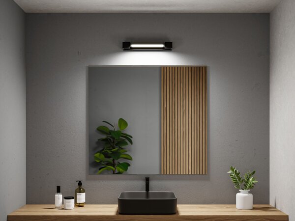 Paulmann 71204 Lucille, černé nástěnné svítidlo s nastavitelným směrem svícení, 11W LED 2700K tříkrokové stmívání, 40cm, IP44