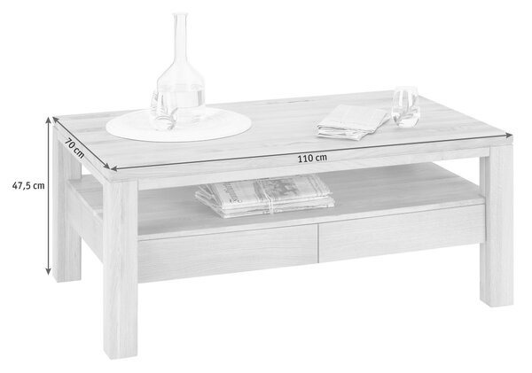 KONFERENČNÍ STOLEK, barvy buku, dřevo, 110/70/47,5 cm Linea Natura - Konferenční stolky