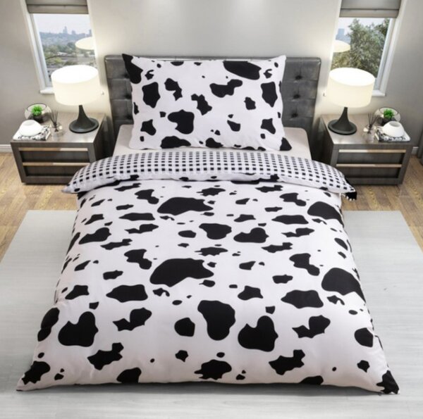 Povlečení COW černá/bílá, 70x90 a 140x200 cm