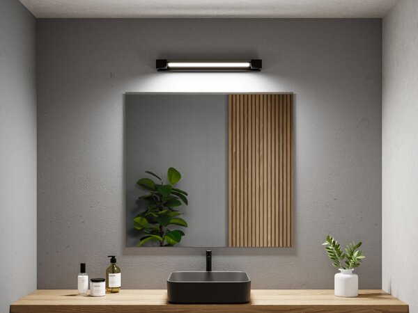 Paulmann 71205 Lucille, černé nástěnné svítidlo s nastavitelným směrem svícení, 17W LED 2700K tříkrokové stmívání, 60cm, IP44