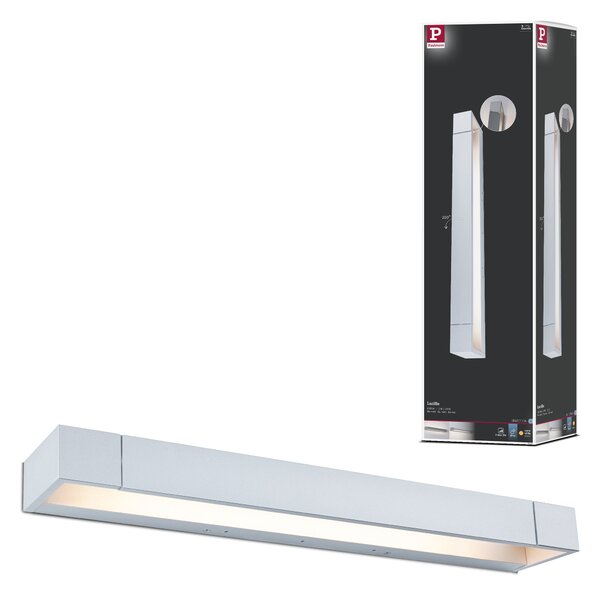 Paulmann 71207 Lucille, mat hliníkové nástěnné svítidlo s nastavitelným směrem svícení, 17W LED 2700K tříkrokové stmívání, 60cm, IP44