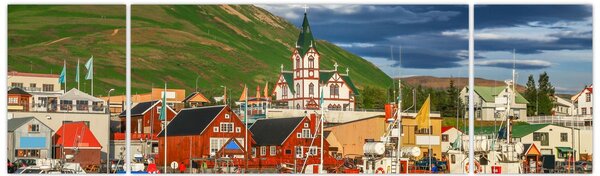 Obraz - Húsavík (170x50 cm)