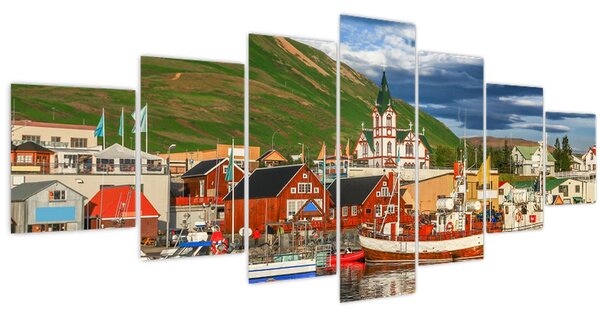 Obraz - Húsavík (210x100 cm)