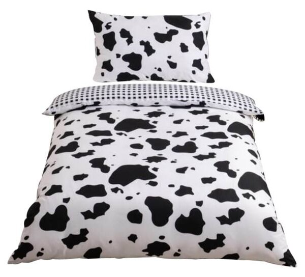 Povlečení COW černá/bílá, 70x90 a 140x200 cm