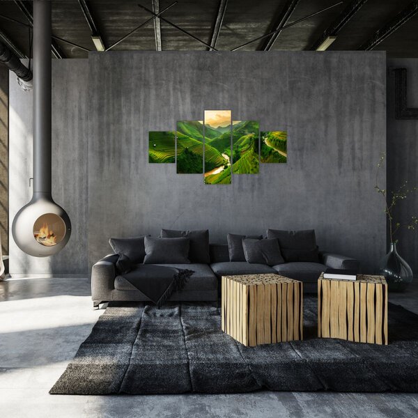 Obraz - Rýžové terasy Mu Cang Chai (125x70 cm)