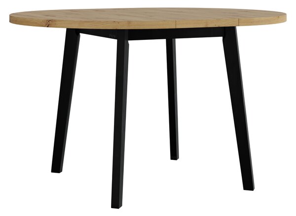 Kulatý malý rozkládací stůl do jídelny 100 cm AMES 9 - dub artisan / bílý