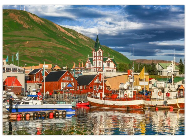 Obraz - Húsavík (70x50 cm)