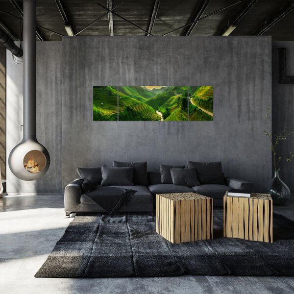 Obraz - Rýžové terasy Mu Cang Chai (170x50 cm)