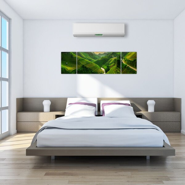 Obraz - Rýžové terasy Mu Cang Chai (170x50 cm)