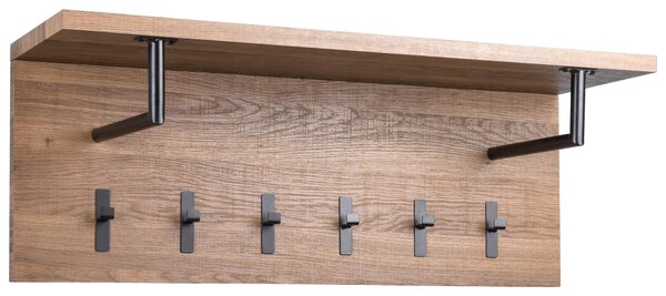 ŠATNÍ PANEL, černá, barvy dubu, 80/30/26 cm - Šatní panely, Online Only