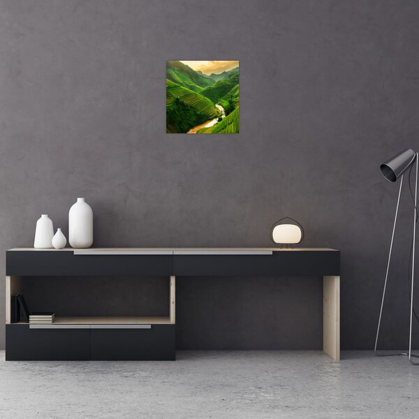 Obraz - Rýžové terasy Mu Cang Chai (30x30 cm)