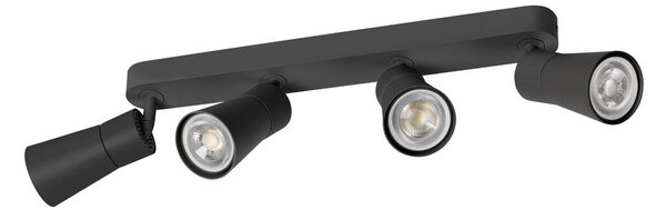 SLV 1008348 Puri 2.0 Cone, černé nástěnné/stropní svítidlo 4xGU10, délka 36,5cm