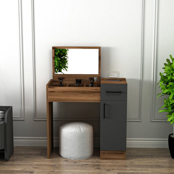 Kosmetický stůl Inci Light Walnut