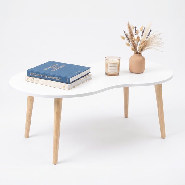KONFERENČNÍ STOLEK, bílá, medový dub, dřevo, kompozitní dřevo, 90/50/42 cm MID.YOU - Konferenční stolky, Online Only
