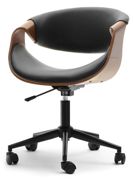 - Designová otočná židle ENIGER - ořech / černá