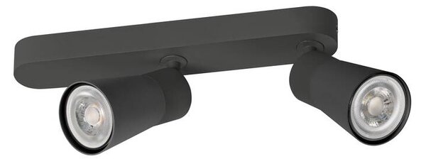 SLV 1008312 Puri 2.0 Cone, černé nástěnné/stropní svítidlo 2xGU10 s asymetrickou základnou, délka 25,8cm