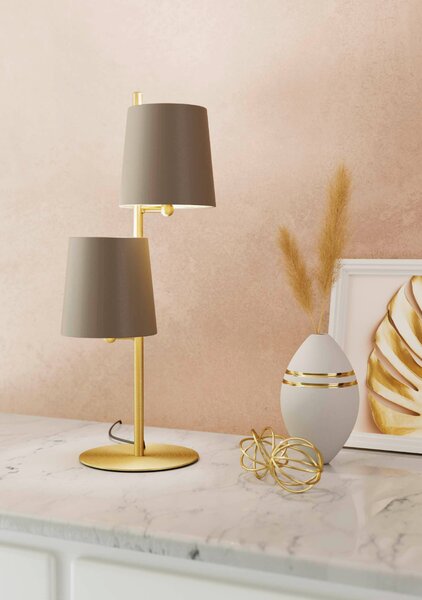 Stolní lampa ALMEIDA 2 ocel/mosaz