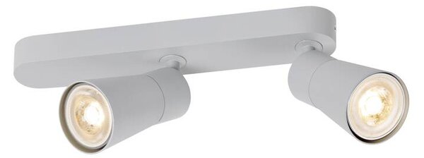 SLV 1008315 Puri 2.0 Cone, šedé nástěnné/stropní svítidlo 2xGU10 s asymetrickou základnou, délka 25,8cm