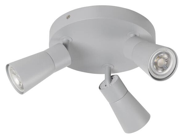 SLV 1008339 Puri 2.0 Cone, šedé stropní svítidlo 3xGU10 s kulatou základnou, průměr 18cm