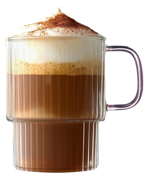 Růžové skleněné hrnky v sadě 2 ks na cappuccino 350 ml Livio – Vialli Design